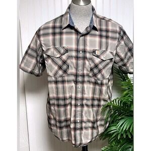 Carhartt Plaid Pearl Snap Short Sleeve Shirt Mens XL